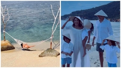 Remember when Lisa Haydon said in Ae Dil Hai Mushkil, “One day they used the word ‘vaatavaran’, and I was like, ‘OMG, I love that word. What does it mean?’ and Ranbir Kapoor's Ayan said, ‘It means vibe’.” Well that's exactly what you get with Lisa's vacation photos. Here are some of them – featuring the actor and her family. Lisa has two sons, Zack and Leo, and a daughter named Lara, with husband, Dino Lalvani. (All pics: Instagram/ Lisa Haydon) Remember when Lisa Haydon said in Ae Dil Hai Mushkil, “One day they used the word ‘vaatavaran’, and I was like, ‘OMG, I love that word. What does it mean?’ and Ranbir Kapoor's Ayan said, ‘It means vibe’.” Well that's exactly what you get with Lisa's vacation photos. Here are some of them – featuring the actor and her family. Lisa has two sons, Zack and Leo, and a daughter named Lara, with husband, Dino Lalvani. (All pics: Instagram/ Lisa Haydon)