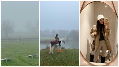 In December 2021, Lisa Haydon posted a video and shared photos of her 'getaway'. She was seen horse-riding in a video. In December 2021, Lisa Haydon posted a video and shared photos of her 'getaway'. She was seen horse-riding in a video.