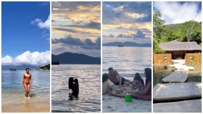 Lisa Haydon shared another glimpse of the vacation in a video and wrote, "The kids are happy, I’m happy, we’re all happy..." Lisa Haydon shared another glimpse of the vacation in a video and wrote, "The kids are happy, I’m happy, we’re all happy..."