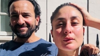 Saif Ali Khan and Kareena Kapoor go for a run Saif Ali Khan and Kareena Kapoor go for a run