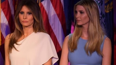 Melania Trump (L) and Ivanka Trump look on as Republican presidential elect Donald Trump speaks during election night at the New York Hilton Midtown in New York on Wednesday. (AFP) Melania Trump (L) and Ivanka Trump look on as Republican presidential elect Donald Trump speaks during election night at the New York Hilton Midtown in New York on Wednesday. (AFP)