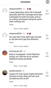 Comment section of a clip where an air hostess opened up about her crew's interaction with Kiara Advani Comment section of a clip where an air hostess opened up about her crew's interaction with Kiara Advani