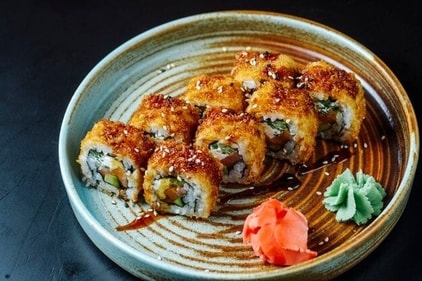 Deep-fried sushi offers a crispy twist on the classic Japanese dish. (Pinterest) Deep-fried sushi offers a crispy twist on the classic Japanese dish. (Pinterest)