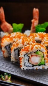 Prawn tempura sushi roll is a delectable combination of crispy tempura prawns wrapped in sushi rice and seaweed. (Pinterest) Prawn tempura sushi roll is a delectable combination of crispy tempura prawns wrapped in sushi rice and seaweed. (Pinterest)