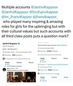 Twittter accounts under her name. Twittter accounts under her name.