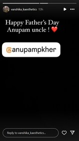Vanshika via Instagram Stories. Vanshika via Instagram Stories.