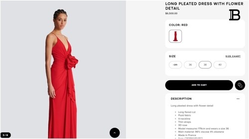 The price of the red Balmain dress Radhika Merchant wore to the cruise celebrations with Anant Ambani. (us.balmain.com) The price of the red Balmain dress Radhika Merchant wore to the cruise celebrations with Anant Ambani. (us.balmain.com)