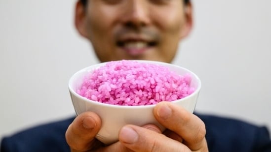Innovative 'meaty rice' offers eco-friendly protein source without slaughtering livestock. (AFP)