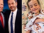 Joe Biden (left) and Jimmy Kimmel and his son Billy. Joe Biden (left) and Jimmy Kimmel and his son Billy.