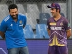 Mumbai Indians player Rohit Sharma with Kolkata Knight Riders mentor Gautam Gambhir during a practice session Mumbai Indians player Rohit Sharma with Kolkata Knight Riders mentor Gautam Gambhir during a practice session