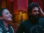 Rashmika Mandanna and Allu Arjun in Pushpa 2 Rashmika Mandanna and Allu Arjun in Pushpa 2