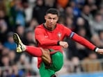 Portugal's Cristiano Ronaldo attempts a shot at goal 
