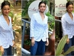 Alia Bhatt's recent look in a blazer and denim pants is a must have for your summer wardrobe.