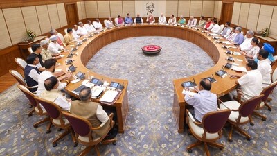 New Delhi, India. 10th June 2024: Prime Minister Narendra Modi chairs first cabinet meeting after forming new government at South Block, in New Delhi on Monday. also seen. (HT Photo) New Delhi, India. 10th June 2024: Prime Minister Narendra Modi chairs first cabinet meeting after forming new government at South Block, in New Delhi on Monday. also seen. (HT Photo)