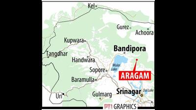 A terrorist was killed in an encounter with security forces in the Aragam forest area of Bandipora district in Jammu and Kashmir on Monday.