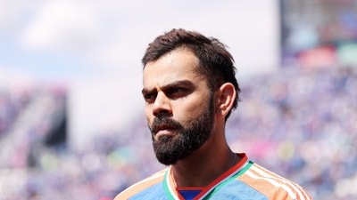 Virat Kohli looks on during the ICC Men's T20 Cricket World Cup West Indies & USA 2024 match between USA and India at Nassau County International Cricket Stadium in New York. (AFP) Virat Kohli looks on during the ICC Men's T20 Cricket World Cup West Indies & USA 2024 match between USA and India at Nassau County International Cricket Stadium in New York. (AFP)