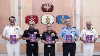 Chief of defence staff General Anil Chauhan releases the Joint Doctrine for Cyberspace Operations in New Delhi on Tuesday. (PIB) Chief of defence staff General Anil Chauhan releases the Joint Doctrine for Cyberspace Operations in New Delhi on Tuesday. (PIB)