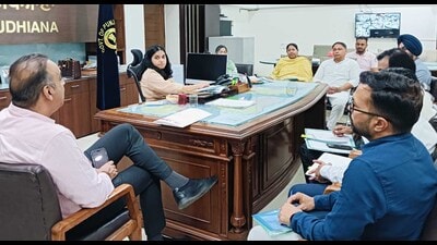 DC Sakshi Sawhney during a meeting in Ludhiana on Tuesday. (HT Photo) DC Sakshi Sawhney during a meeting in Ludhiana on Tuesday. (HT Photo)