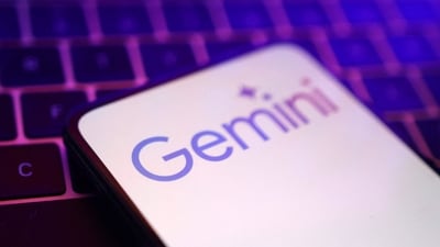 Gemini logo is seen in this illustration. The app will be available in Hindi, Bengali, Gujarati, Kannada, Malayalam, Marathi, Tamil, Telugu, and Urdu. (Reuters)