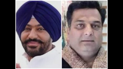 Hardeep Singh Bawa and Pushpendra Vermaa were named as Congress candidates from Nalagarh and Hamirpur assembly bypolls. (HT) Hardeep Singh Bawa and Pushpendra Vermaa were named as Congress candidates from Nalagarh and Hamirpur assembly bypolls. (HT)