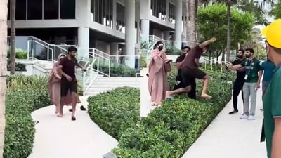 Haris Rauf almost gets into a fight with fans in the USA Haris Rauf almost gets into a fight with fans in the USA