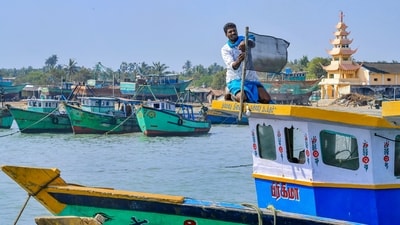 Representative Image: Sri Lanka Navy arrests four Indian fishermen and seizes trawler for poaching (PTI) Representative Image: Sri Lanka Navy arrests four Indian fishermen and seizes trawler for poaching (PTI)