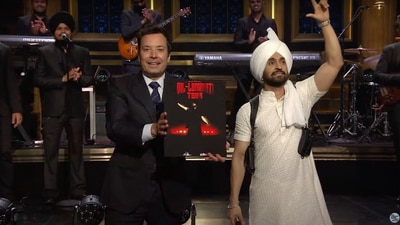 Jimmy Fallon couldn't help but groove to Diljit Dosanjh's songs on Tonight Show with Jimmy Fallon. Jimmy Fallon couldn't help but groove to Diljit Dosanjh's songs on Tonight Show with Jimmy Fallon.