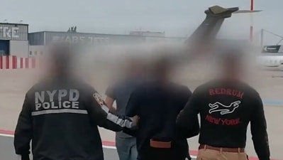 The Czech Republic police releases visuals of Nikhil Gupta being extradited to the US at Prague on June 14. The Czech Republic police releases visuals of Nikhil Gupta being extradited to the US at Prague on June 14.