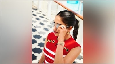 Nautical fashion is a must for summer. Something about being by the sea in the summer while dressed in nautical-inspired clothes sparks ample joy. Radhika and Shaleena understood the same while bringing the look together. (Instagram) Nautical fashion is a must for summer. Something about being by the sea in the summer while dressed in nautical-inspired clothes sparks ample joy. Radhika and Shaleena understood the same while bringing the look together. (Instagram)