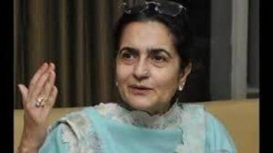 A four-time law-maker from Tosham in Bhiwani, Kiran Choudhry is the daughter-in-law of former Haryana chief minister Bansi Lal and wife of former Haryana cabinet minister late Surender Singh. (HT File Photo)