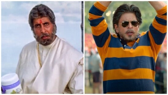 Amitabh Bachchan had double roles in Sooryavansham and Shah Rukh Khan played a much older man in Dunki.