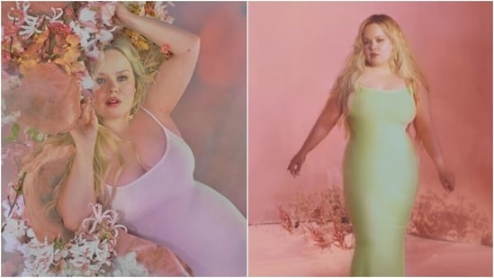 Bridgerton star Nicola Coughlan features in the new campaign for Kim Kardashian's lingerie label Skims. (Instagram)