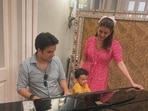 Kajal Aggarwal shared a bunch of cute pictures on the occasion of Father's Day, “Happy Father’s Day to the best papas ever! We love you!