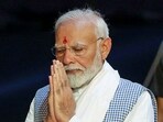 Prime Minister Narendra Modi offers prayers during Ganga aarti at Dashashwamedh Ghat, in Varanasi. Prime Minister Narendra Modi offers prayers during Ganga aarti at Dashashwamedh Ghat, in Varanasi.