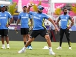 India's captain Rohit Sharma during a practice session ahead of an ICC Men's T20 World Cup Super 8 cricket match between India and Afghanistan, in Bridgetown, Barbados India's captain Rohit Sharma during a practice session ahead of an ICC Men's T20 World Cup Super 8 cricket match between India and Afghanistan, in Bridgetown, Barbados