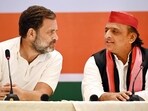 Rahul Gandhi with Samajwadi Party chief Akhilesh Yadav in Uttar Pradesh. (Ajay Aggarwal/ HT Photo) Rahul Gandhi with Samajwadi Party chief Akhilesh Yadav in Uttar Pradesh. (Ajay Aggarwal/ HT Photo)