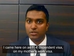 Roshan Taroll, who works for a semiconductor company in the Bay Area on his F-1 Optional Practical Training, was forced to self-deport from the United States after "aging out" at 21 and failing to secure an H-1B visa. 