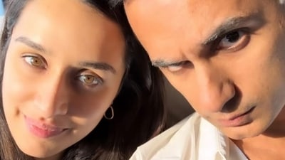 Shraddha Kapoor and Rahul Mody in the new picture. Shraddha Kapoor and Rahul Mody in the new picture.