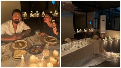 Athiya Shetty and KL Rahul celebrated their first wedding anniversary with a dreamy dinner-for-two. Athiya Shetty and KL Rahul celebrated their first wedding anniversary with a dreamy dinner-for-two.