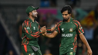 Bangladesh's Tanzim Hasan Sakib (R) and Shakib Al Hasan (AFP) Bangladesh's Tanzim Hasan Sakib (R) and Shakib Al Hasan (AFP)