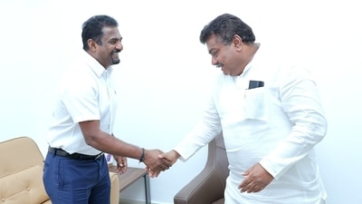 Sri Lankan Cricketer Muttaiah Muralidharan to invest ₹1,400 crore in Karnataka. Sri Lankan Cricketer Muttaiah Muralidharan to invest ₹1,400 crore in Karnataka.