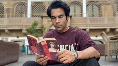 Rajkummar Rao poses for HT City on the occasion of National Reading Day. Rajkummar Rao poses for HT City on the occasion of National Reading Day.