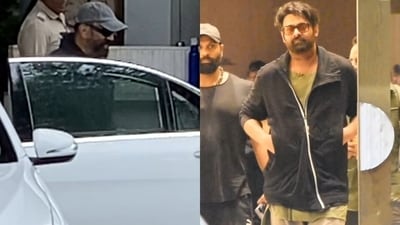 Kamal Haasan and Prabhas arrived in Mumbai for the Kalki 2898 AD event. (X/ArtistryBuzz) Kamal Haasan and Prabhas arrived in Mumbai for the Kalki 2898 AD event. (X/ArtistryBuzz)