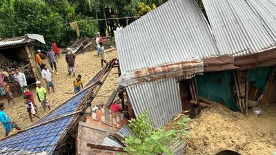 Karimganj is the worst hit district where 1.52 lakh people are affected by floods and landslides. (HT Photo) Karimganj is the worst hit district where 1.52 lakh people are affected by floods and landslides. (HT Photo)