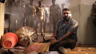 Vijay Sethupathi in a still from Maharaja. Vijay Sethupathi in a still from Maharaja.
