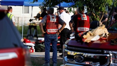 First responders work at the site of a house collapse due to a suspected gas explosion in Syracuse, New York, U.S., June 18, 2024.   REUTERS/Caitlin Louisa Eddolls (REUTERS)
