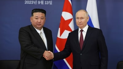 Vladimir Putin: Russia and North Korea have vowed to protect each other if attacked (File photo) Vladimir Putin: Russia and North Korea have vowed to protect each other if attacked (File photo)