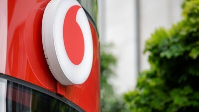 A logo on the exterior of a Vodafone Group Plc store in London, UK. (Bloomberg) A logo on the exterior of a Vodafone Group Plc store in London, UK. (Bloomberg)