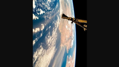 This image, taken from the ISS and posted by the ESA, shows an area of Earth that is getting drier. (Instagram/@europeanspaceagency) This image, taken from the ISS and posted by the ESA, shows an area of Earth that is getting drier. (Instagram/@europeanspaceagency)