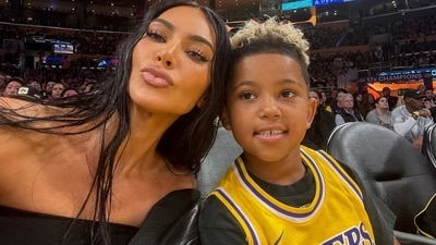 Kim Kardashian and Saint West in 2023. (Instagram) Kim Kardashian and Saint West in 2023. (Instagram)